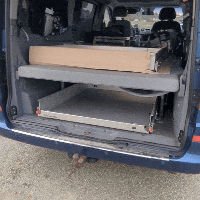 GIF 400X400 Tiroir sur mesure inox charge lourd viano t6 t5 vito trafic 4x4 van week angers nantes tours cholet
