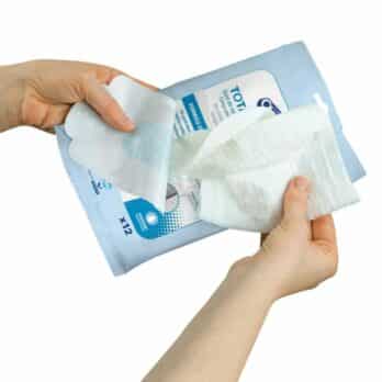 Gant toilette pré imbibé sans rincage AQUA van week accessoire van hygiène (2)