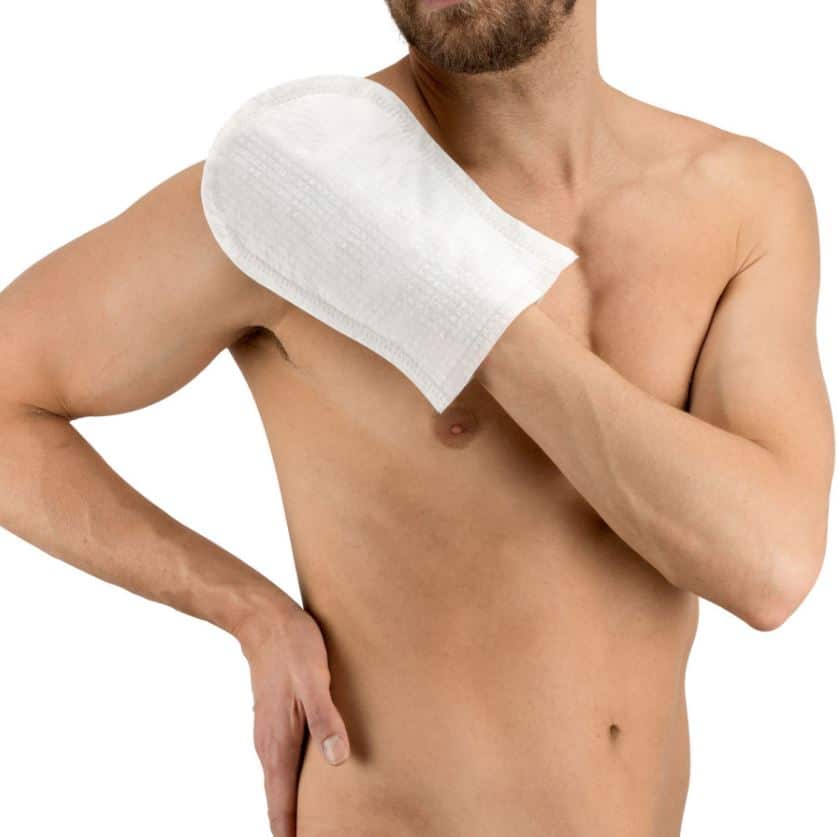 Gant toilette pré imbibé sans rincage AQUA van week accessoire van hygiène (4)