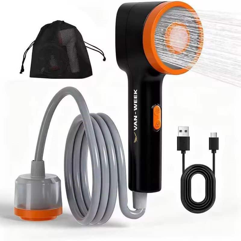 douche portable filre charbon actif rivière camping van pompe sur batterie accu led van week (15)